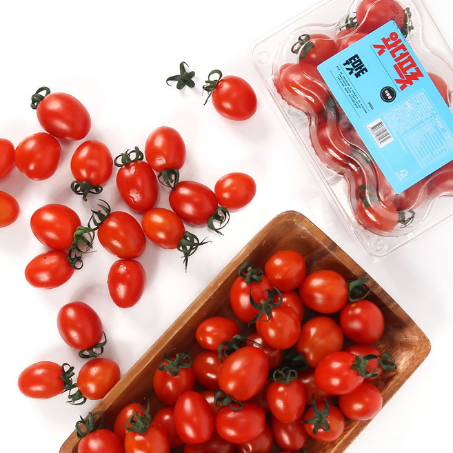 왓더프룻 방울토마토 스테비아 토마토 일반 자몽향 1팩(500g내외), 1개, 토마토 2팩 1kg