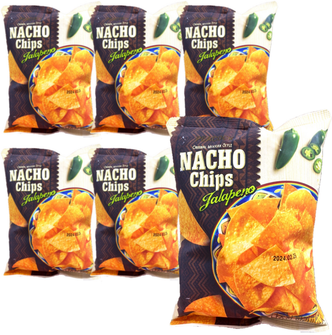 피코크 나쵸칩 할라피뇨, 100g, 6개