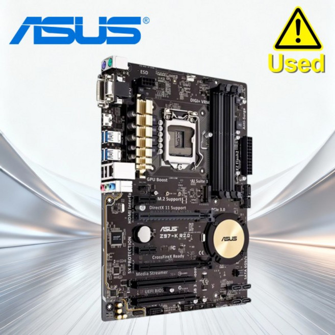 Asus Z97-K R2.0 데스크탑 마더보드 Z97 소켓 LGA 1150 i7 i5 i3 DDR3 32G SATA3 ATX 분해