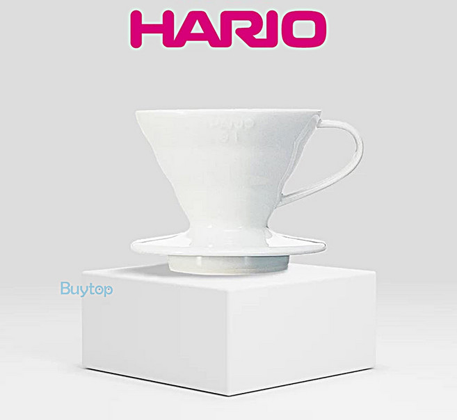 일본 하리오 V60 세라믹 핸드드립 커피드리퍼 1-4잔용 VDCR-02W, 1개, 1ml