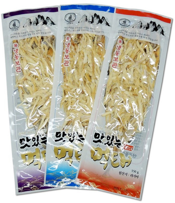 직접손질한 강원도 용대리 손질 먹태 먹태채 안주 업소용 먹태 110g 개별 포장, 3마리