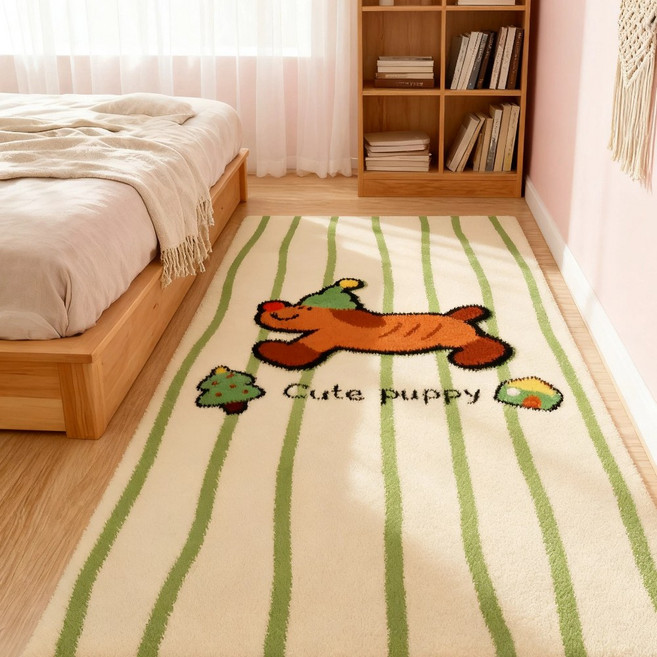 모던 인테리어 침대 옆 러그 / 키즈룸 베이비룸 카페트