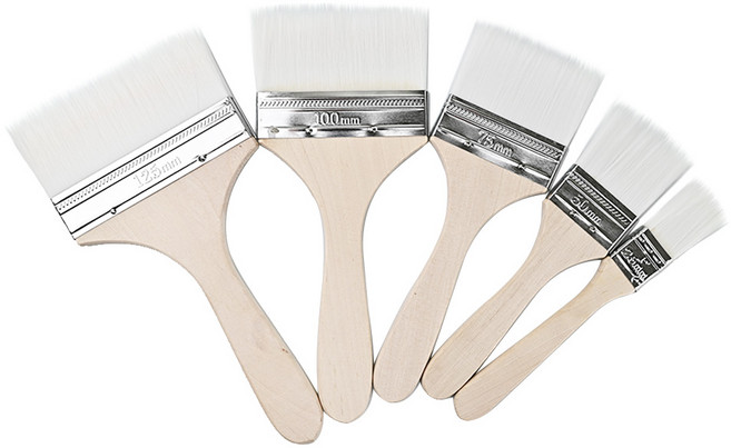 水性漆專用刷 柔軟刷毛 漆面細緻平滑 人體工學握柄 居家DIY推薦, 1個