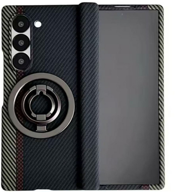하이엑스 갤럭시 Z폴드 맥세이프 탄소섬유 힌지보호 풀커버 거치대 카본 휴대폰 케이스