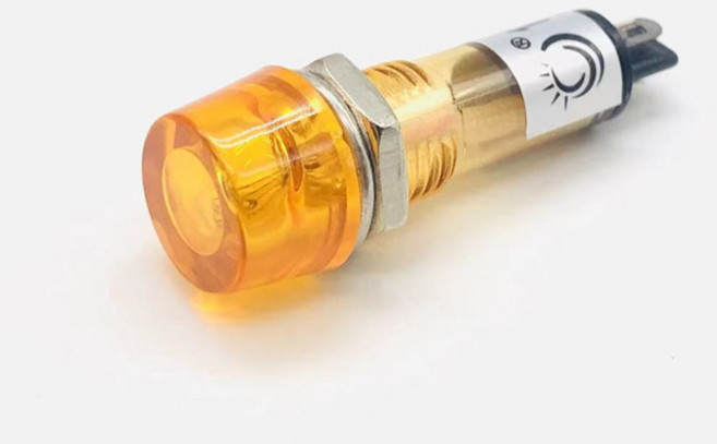 호환 10MM 원형 표시 등 AC DC6V 12V 24V 110V 220V 380V 소형 전원 공급 장치 플라스틱 신호 램프 빨간색, 03 Yellow_04 AC110V_01 5PCS, 03 Yellow_04 AC110V_01 5PCS