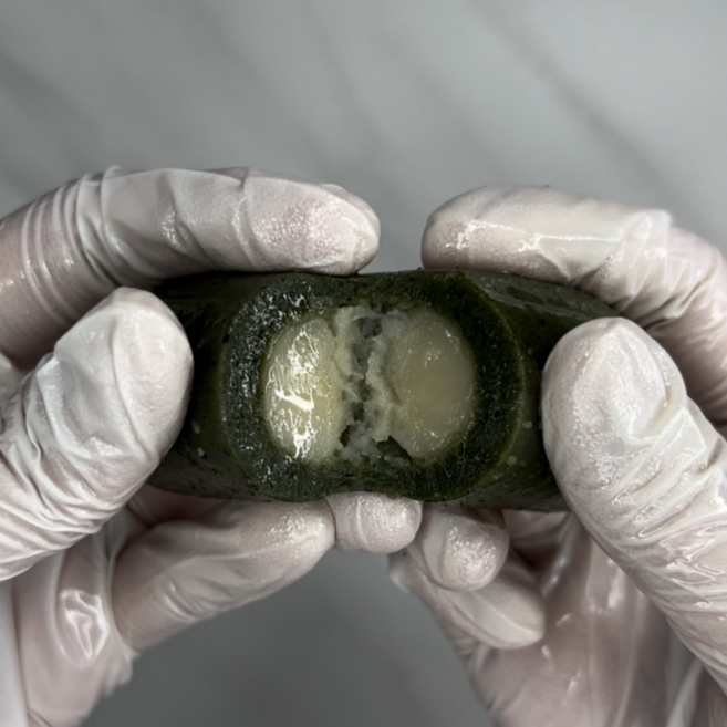 [제로무설탕] 당일생산 말랑쫀득 백앙금 쑥 가래떡, 500g, 1세트