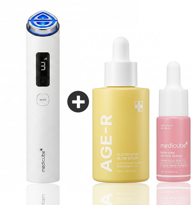 [국내정품/AS가능] 메디큐브 에이지알 부스터프로 X2 화이트+글루타치온앰플+PDRN세럼10ml 풀구성, 화이트