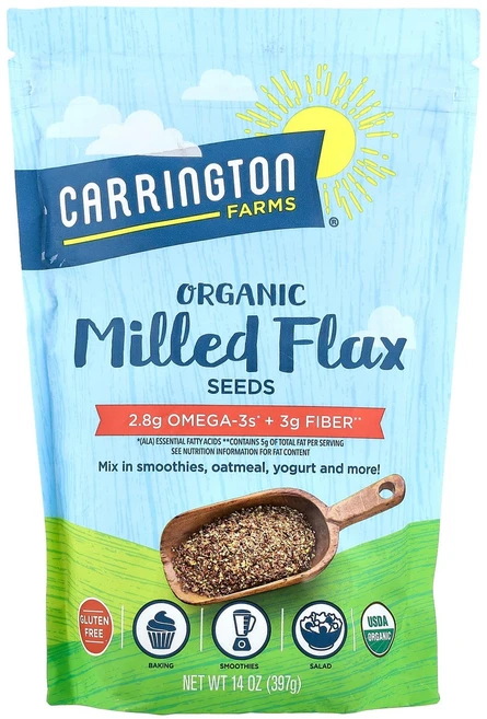 캐링턴 팜스 유기농 분쇄 아마씨 397g (14온스) CRF-73000, Carrington Farms 유기농 분쇄 아마씨 39, 1 - 쿠팡