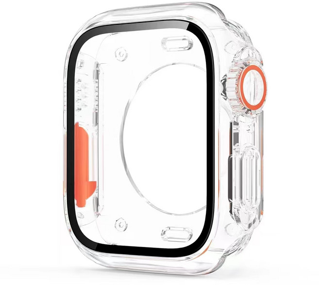 티지피 애플워치 호환 울트라 풀커버 일체형 케이스 360도 보호, 투명