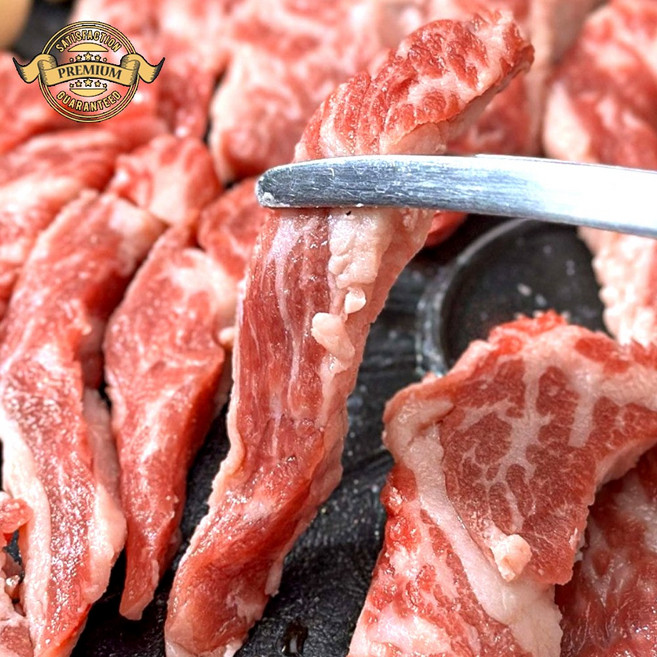 [품질보장 미국산 초이스 소갈비살] 수입산 미국산 초이스 소갈비살 캠핑 고기 구이용, 1박스, 200g