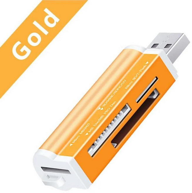 usb 멀티 카드 리더 SD 메모리 카드 리더기 멀티 허브 다기능 SD 메모리 메모리 스틱 프로 듀오 마이크로 어댑터에 대 한 1 판독기 플래시 USB 판독기에 4, 없음, 1개