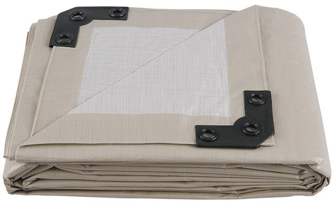 세은리빙 자외선에 강한 방수천막, 베이지/실버, 150g/m2