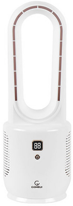 코멜리 저소음 BLDC USB 충전식 미니 탁상용 무엽 선풍기 화이트, CYF-MI1700