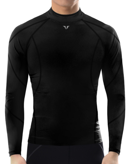 테이크파이브 남자 기능성 머슬핏 긴팔 스포츠이너웨어 블랙