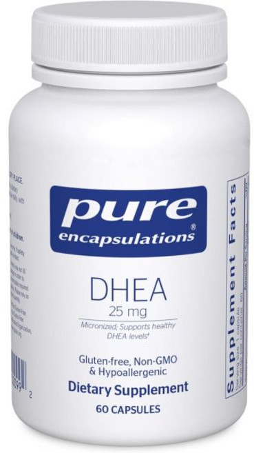 Pure Encapsulations DHEA 25 mg - Supplement for Immune Support Hormone Balance Metabolism Suppor, 1개, 60정
