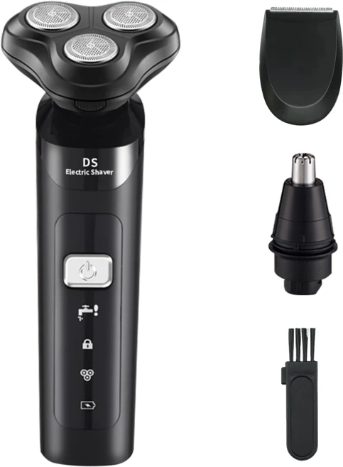 DS 남자 전기 면도기 생활방수 전동 면도기, black, DSM1-S7000 - 쿠팡