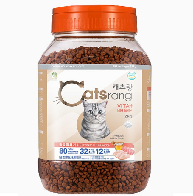 캐츠랑 전연령 고양이 사료, 닭, 2kg, 1개