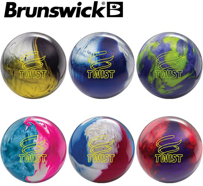 브런스윅 트위스트 볼링공 소프트볼 훅볼 (공인구), 블랙/골드, 15 파운드, 1개