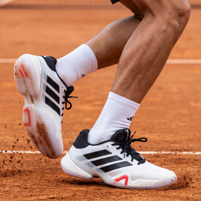 아디다스 BRCD 바리케이드 14 남성 테니스화 올코트 스포츠 스쿼시 배드민턴 초보자 입문자 실내 운동화 화이트블랙 케이스 세트