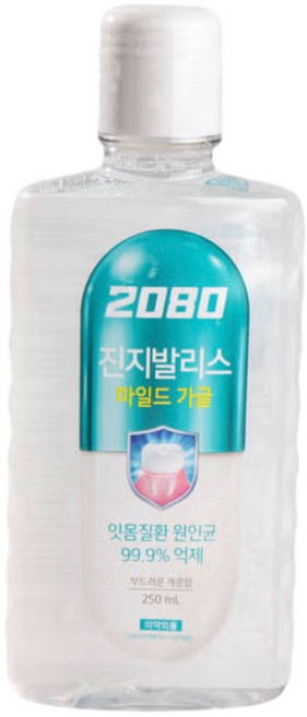 2080 진지발리스 가글 250 ml 마일드, 250ml, 5개