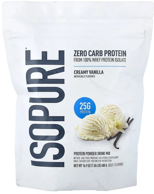 이소퓨어 Zero Carb 프로틴 파우더 크림 바닐라 454g(1lb), 1개, 454g - 쿠팡