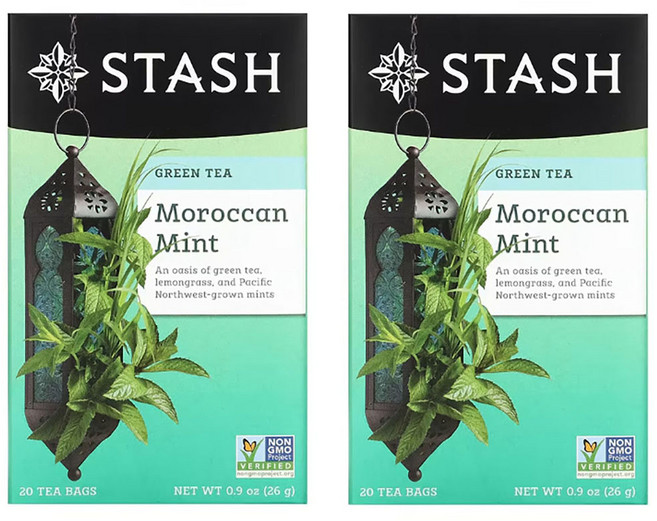 스태쉬티 모로코 민트 그린티, 2개, 2개, 20개입