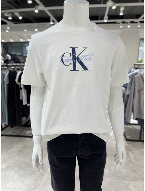 캘빈클라인 진 CALVIN KLEIN JEANS 캘빈클라인진남여공용 CK 시그니처 모노그램 반팔 티셔츠 4RF812G-YAF AIY165 DCF244