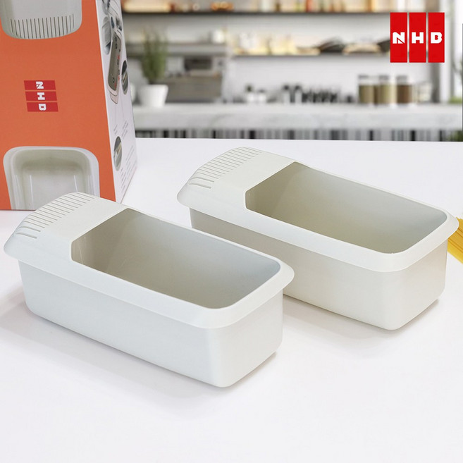 NHB 파스타쿠커 1+1 세트 전자레인지 메이커, 2개, 화이트