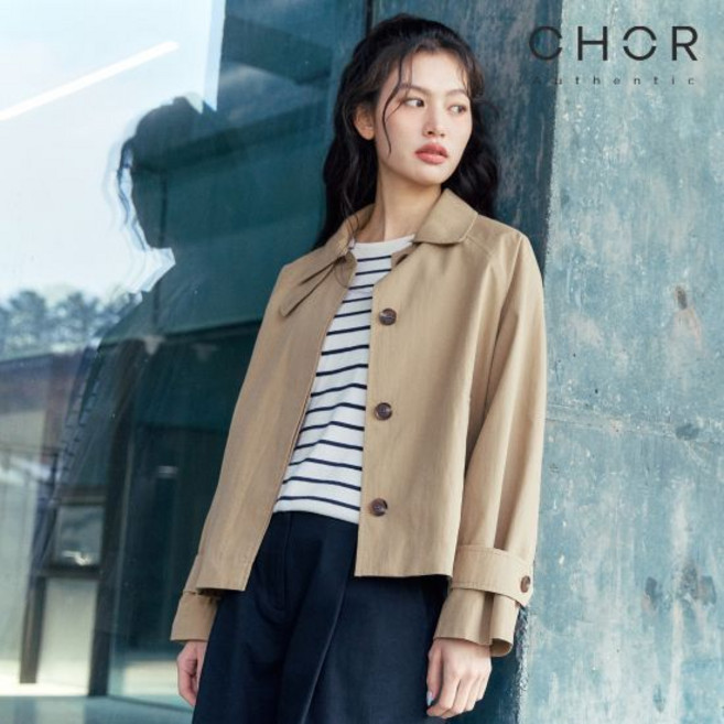 코어 어센틱 26SS 쇼트 트윌 트렌치