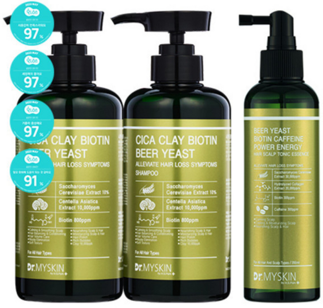 맥주효모 탈모 완화 샴푸 +맥주효모 어성초 비오틴 카페인 헤어 두피 토닉 에센스, 1개
