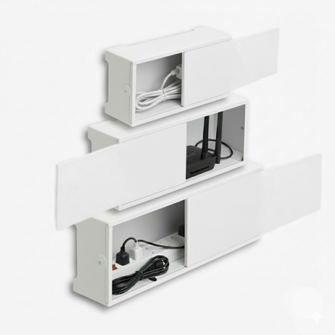 콘센트가리개 벽콘센트가리개 콘센트커버 셋탑박스숨기기 셋톱박스 티비 TV 무타공 덮개 커버, B. 45cm형[45cm×16cm×10cm], 1개