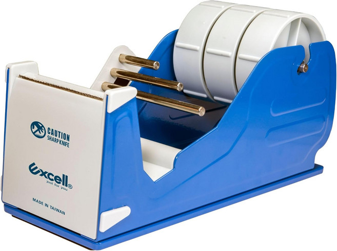 레이어드 메탈 분리막 바가 있는 엑셀 디럭스 트리플 엑스트라 와이드 멀티 롤 데스크톱 테이프 디스펜서 EX 3372 3인치 코어