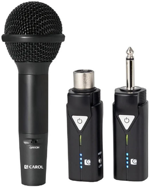 CAROL BTM-510CD GS77S(充電版) 藍牙5.1無線麥克風套組 超低延遲 充電式設計, 黑色, BTM-510CD+GS77S