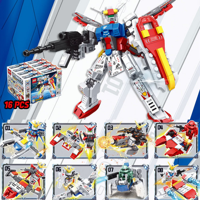 토브릭 슈퍼 로봇 블럭 로보트 블록 남아 어린이 단체 장난감 선물, 디피박스 16P, 1개