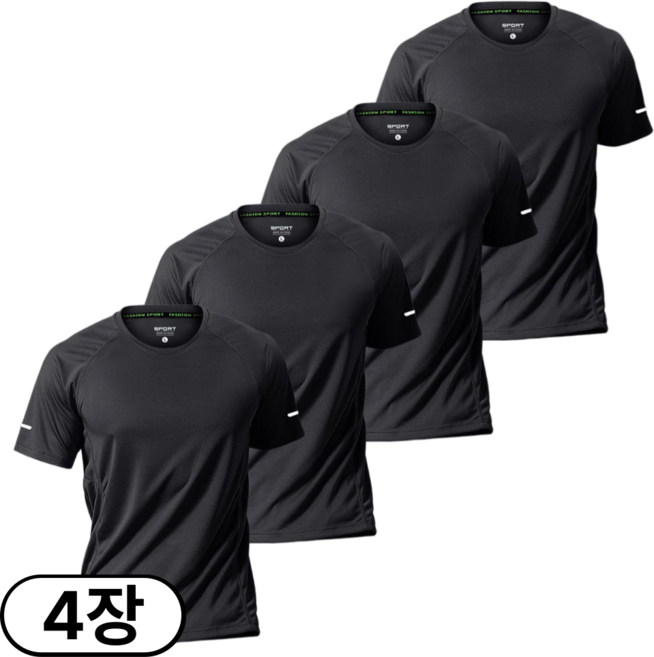 4P세트 클로멜로 남녀공용 쿨티셔츠 여름 냉감 기능성 스포츠 반팔 티셔츠