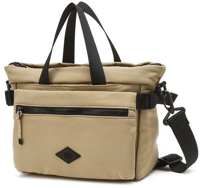 DAKS MEN'S ACCESSORIES [MORGAN] 베이지 나일론 크로스백 겸 토트백 DBBA5EE69I2