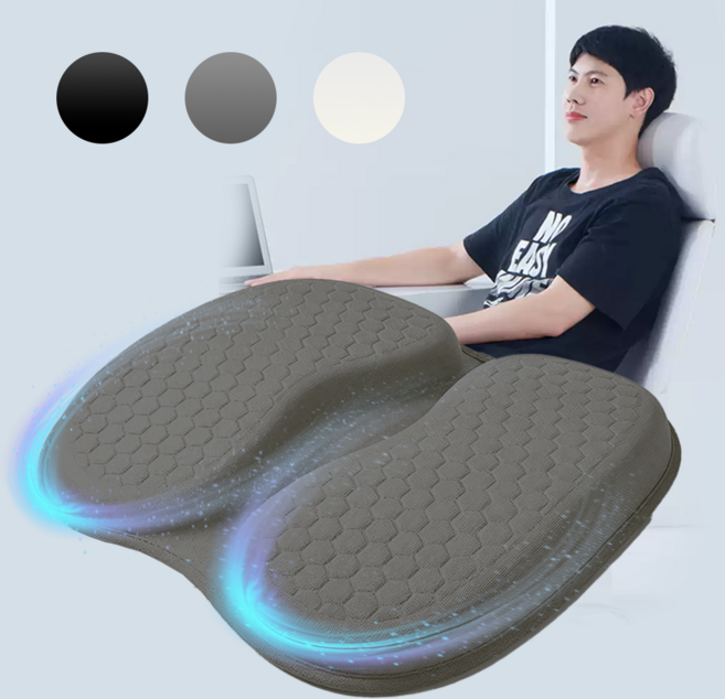 하루꿈 편안한 의자 방석 쿨방석 체중분산 방석 쿠션 냉감방석 다용도 통기성 방석, 그레이