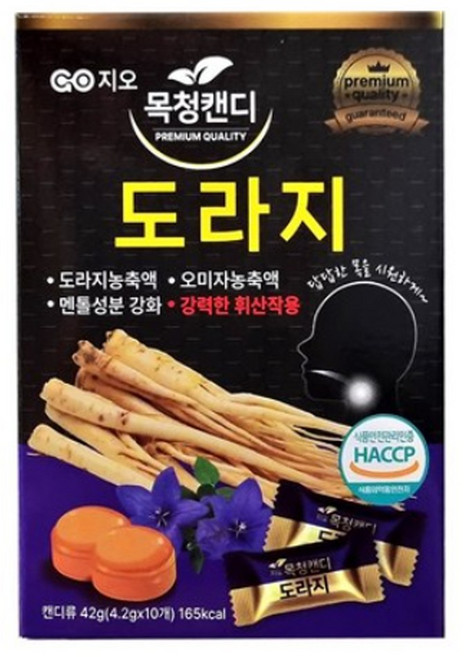 지오목청캔디 도라지, 6개, 42g