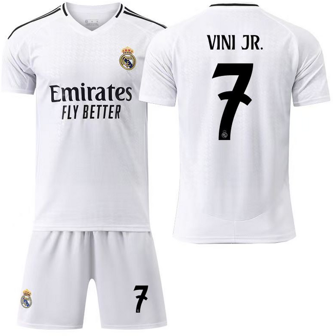 레알 마드리드 24-25 홈 유니폼 상하세트 벨링엄 음바페 비니시우스 축구복 반팔 트레이닝복