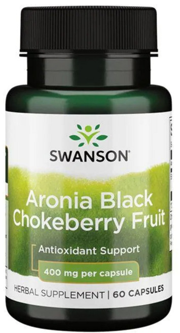 스완슨 아로니아 블랙 초크베리 프룻 400mg 캡슐, 1개, 60정