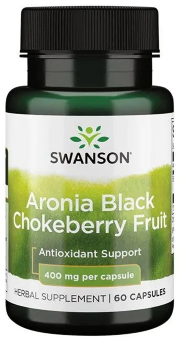 스완슨 아로니아 블랙 초크베리 프룻 400mg 캡슐, 1개, 60정 - 쿠팡