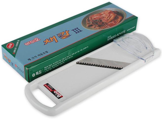 국산 바이오채칼3호 안전홀더 다용도채칼 무채칼 양배추썰기 김장채칼 무생채 27종스텐, 1개