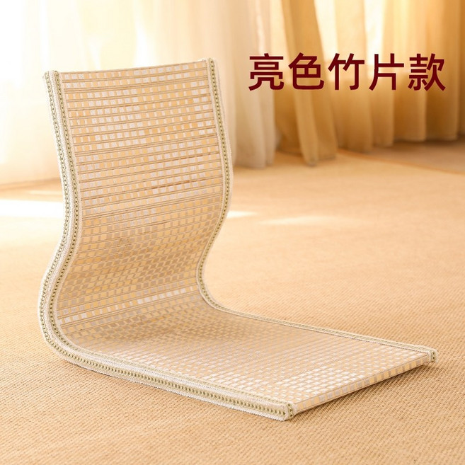 라탄 의자 등받이 다다미 좌석 차도 다도 카페, 밝은 대나무 타입, 1개