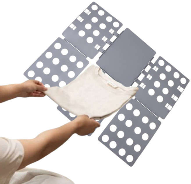 라보하임 옷개기 옷접기 옷정리 대형 폴더판, 그레이, 1개