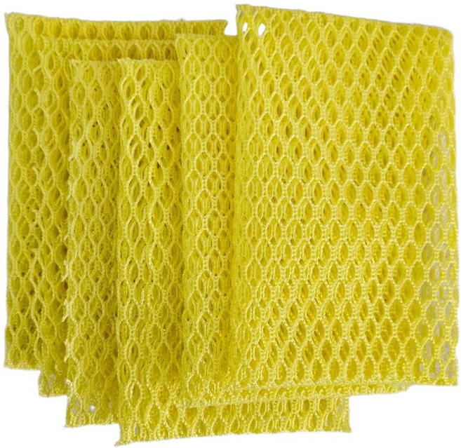 콘실 옥수수 생분해 멀티레이어 망사 수세미 노랑 6매, 1세트, 6개입