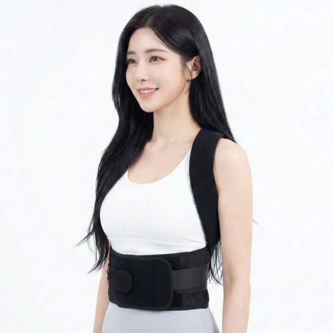 뽀빠이형 자세교정밴드 거북목 어깨교정 라운드숄더, 1개