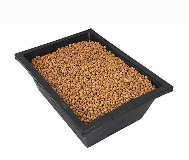 반려동물 식기 개밥그릇 대용량 먹이통, 1개, 검정색 사각먹이통 대