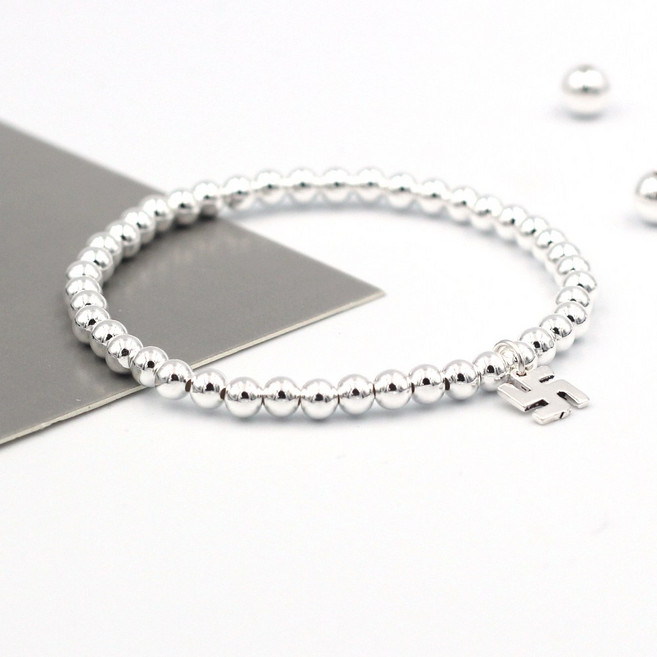 에르모사제이 젬스톤 G088_만자 4mm 실버925볼 패션 염주 팔찌