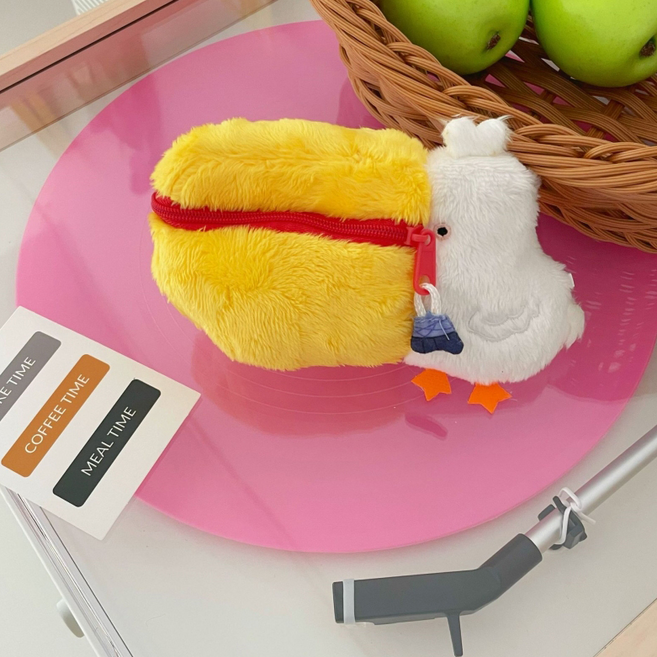 해푸리 펠리컨 필통 파우치 케이스 귀여운 인형 필통, 소형, 1개