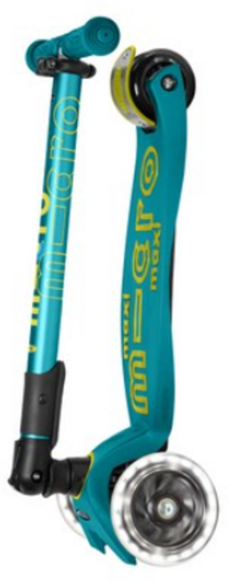 마이크로킥보드 맥시T 폴더블 디럭스 LED, 페트롤그린, 1개